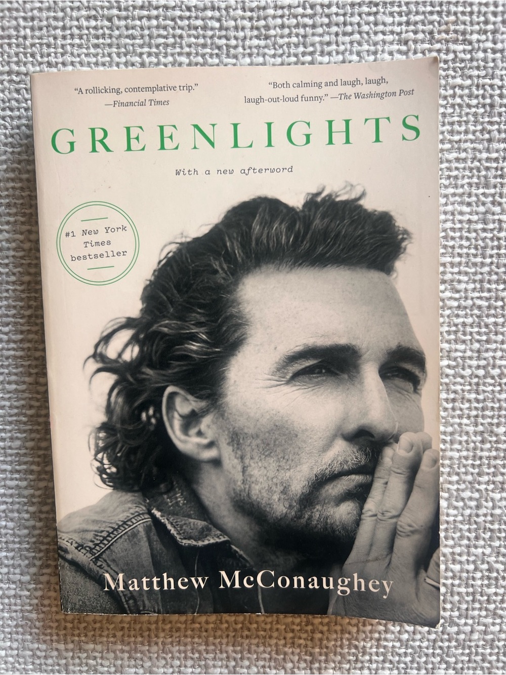 Greenlights by Matthew McConaughey - Paperback Memoir Bestseller